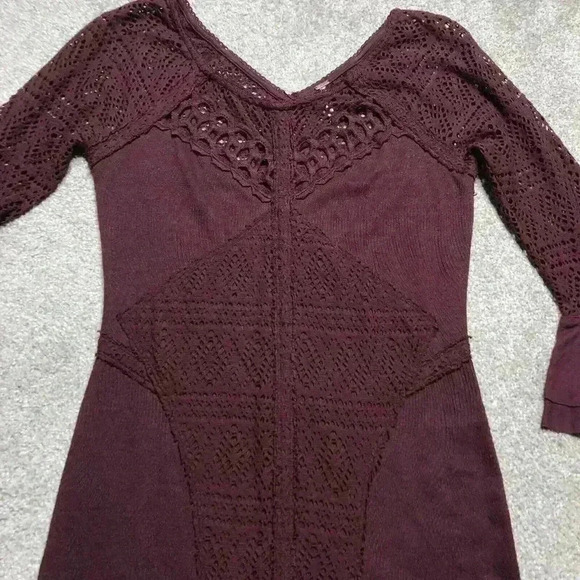 Free People Dress Mini Lace Ribbed - Picture 4 of 10